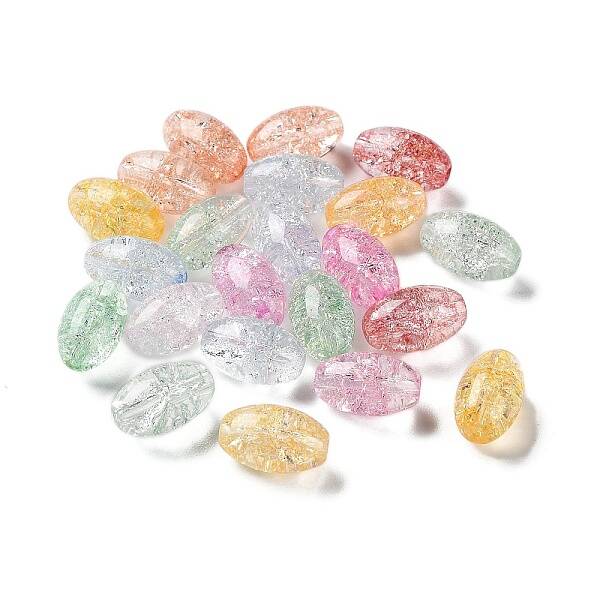 Transparent Crackle Glass Beads