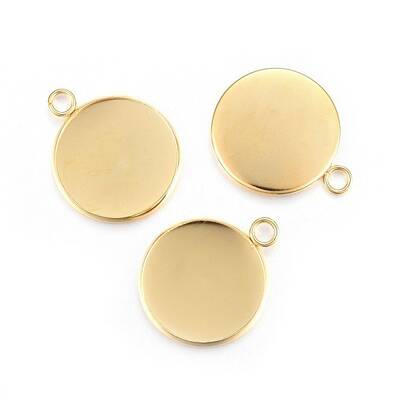 Rack Plating 304 Stainless Steel Pendant Cabochon Settings