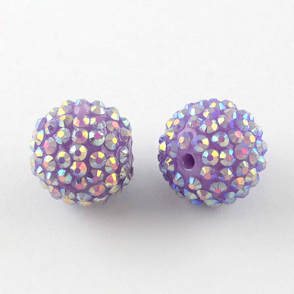 AB-Color Resin Rhinestone Beads