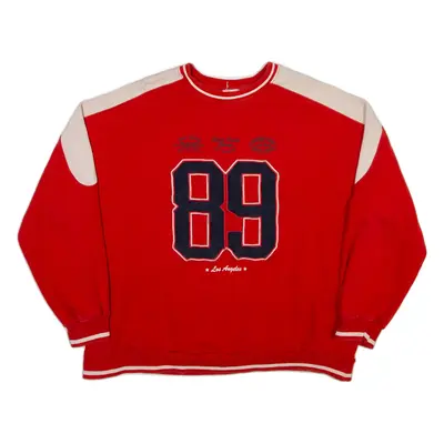 89 Sports Los Angeles Mens Sweatshirt Red USA L