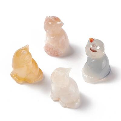 Natural Cherry Blossom Agate Sculpture Display Decorations