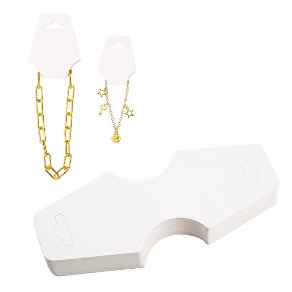White Necklace Jewellery Displays Cards