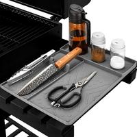 Griddle  Grill Spatula Mat Tools Accessories for Blackstone, Large Heat Resistant Side Shelf Mat Grill Pad with Drip Pad for ...