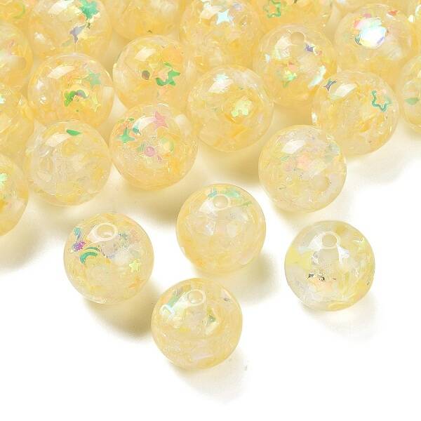 Transparent Resin with Paillette Beads