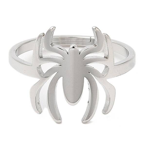 Non-Tarnish 304 Stainless Steel Spider Adjustable Ring for Women