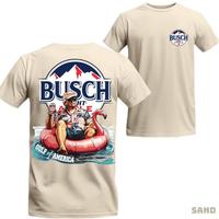 Busch Light, Busch Light Apple Gulf of America T-Shirt – Patriotic MAGA Beer Drinking Graphic Tee – Summer Beach Party Sh...