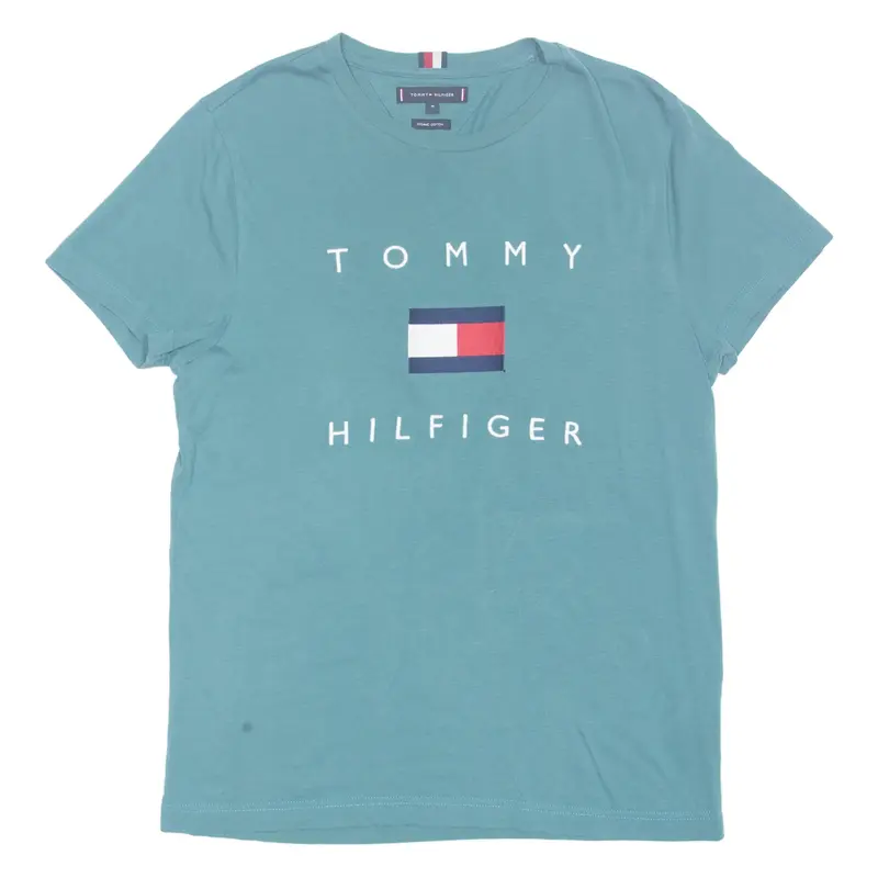 TOMMY HILFIGER Mens T-Shirt Green M