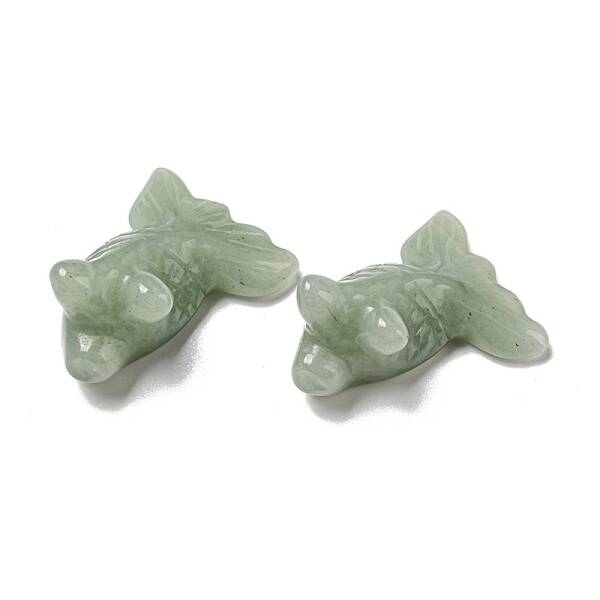 Natural Green Aventurine Carved Healing Goldfish Figurines