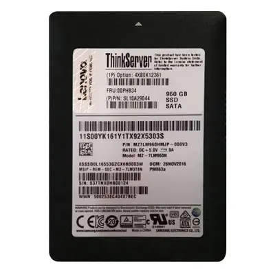 4XB0K12361 Lenovo 960GB TLC SATA 6GB/s Hot Swap Enterprise Entry 2.5-Inch Internal Solid State Drive