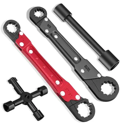 Plumbing Tools, Angle Stop Wrench, Angle-on Wrench Kit, Plumbers Wrench, Angle Stop Removal Tool for Professional Plumber Ins...