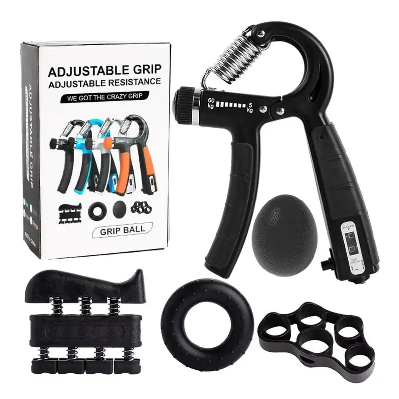 [Hand Grip] Strengthener Smart Counting, Forearm Strengthener Kit - 5 Pack Adjustable Resistance, Hand Grip Strengthener, Fin...