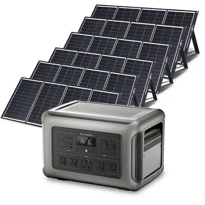 ALLPOWERS 3200W Solar Generator (R3500 + SP035 200W Solar Panel) R3500+6PCS SP035 200W Solar Panel