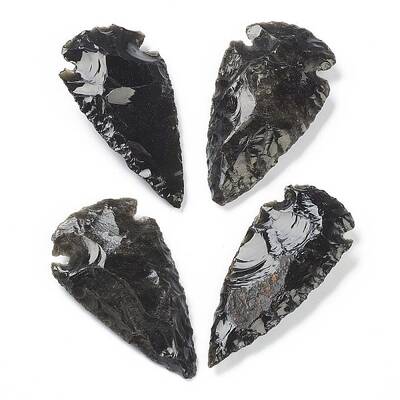 Rough Raw Natural Black Obsidian Beads