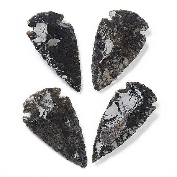 Rough Raw Natural Black Obsidian Beads