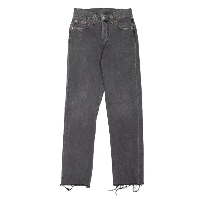 LEVI'S 501 Jeans Womens Grey Regular Straight W25 L30