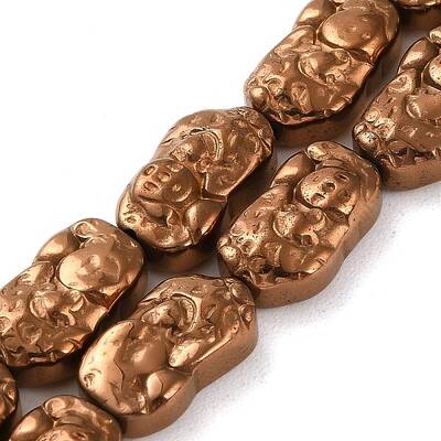 Electroplated Synthetic Non-magnetic Hematite Beads Strands