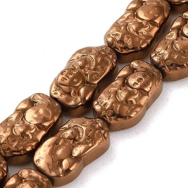 Electroplated Synthetic Non-magnetic Hematite Beads Strands