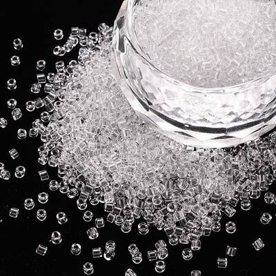 Transparent Glass Cylinder Beads