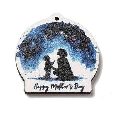 Mother's Day Theme Wooden Pendants