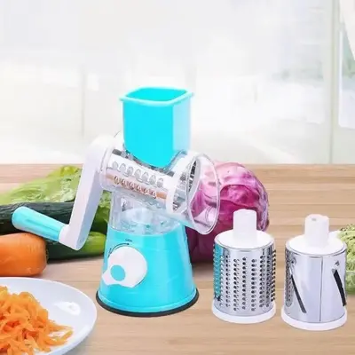 Rotary Cheese Grater, 1 Count Manual Multifunctional Vegetable Roller Slicer, Kitchen Vegetable Grater