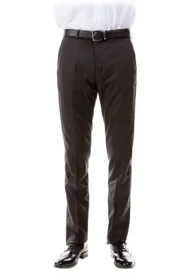 Designer Men's Wool Suit Pants - Charcoal Grey