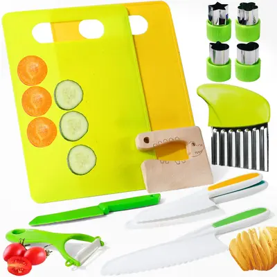 Toddler Kitchen Set Toy for Kids- 13PCS Safe Kids Kitchen Set with Board & Sandwich, BPA-Free, Non-Toxic, Lightweight Design ...