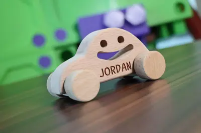 Wooden Toy Car - Personalized - Handmade Montessori Toy