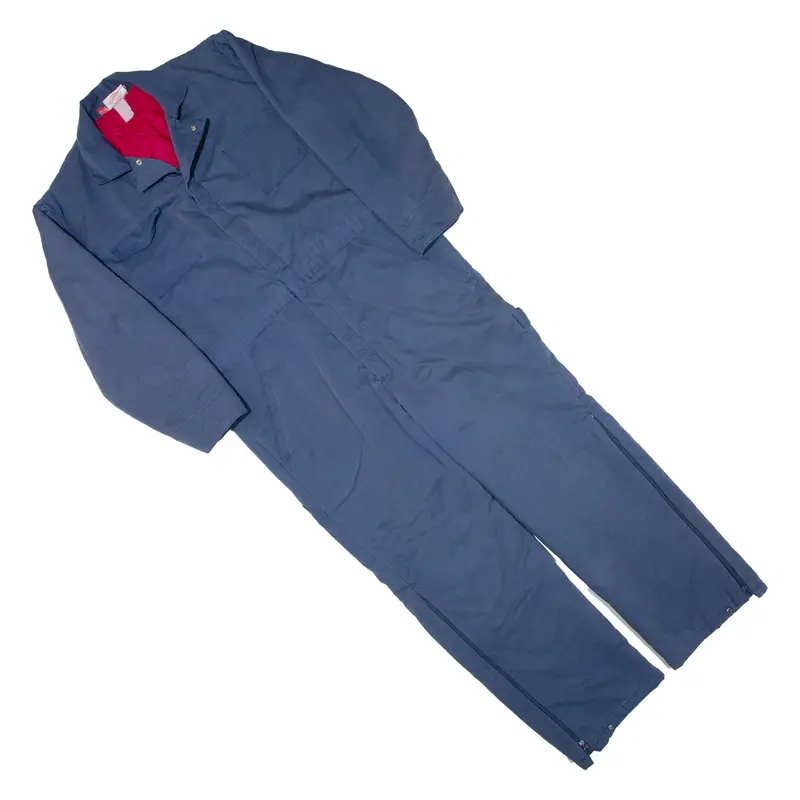 DICKIES Carpenter Quilted Lined Workwear Mens Boiler Suit Blue Relaxed L W40 L28