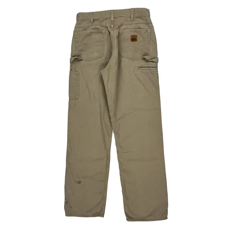 Workwear Carhartt Carpenter Trousers - 30W 33L Khaki Cotton | Size: 30″ waist
