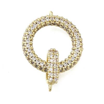 Brass Cubic Zirconia Fold Over Clasps