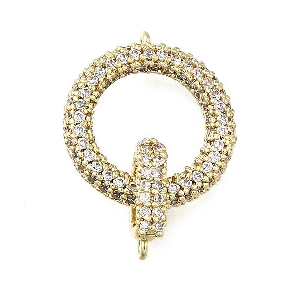 Brass Cubic Zirconia Fold Over Clasps