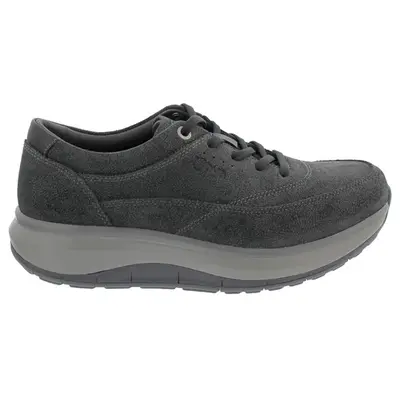 Joya Venice Leather Textile Women's Lace Up Shoes - Dark Grey - Size:US 9.5 Women