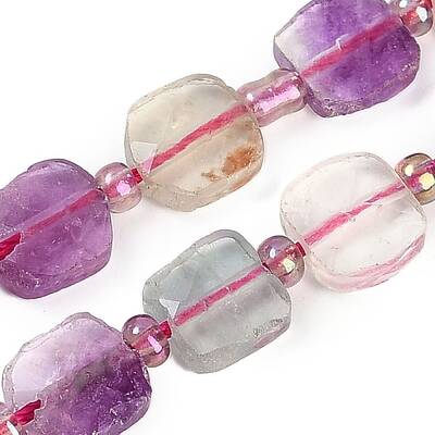 Natural Colorful Fluorite Beads Strands