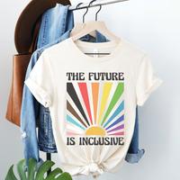 The Future is Inclusive Shirt, Rainbow Pride Tee, Trans Rights Top, LGBTQ Gift, Progress Pride Shirt, Social Justice Shirt, G...