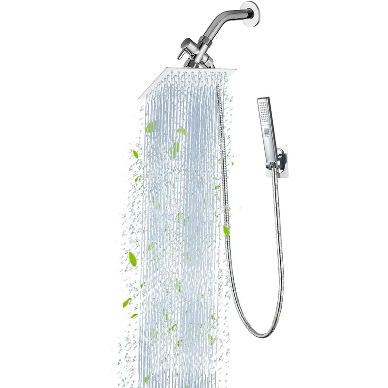 Shower Head with Long Hose Set, 1 Set Rainfall Shower Head with Handheld Spray Combo, Summer Essentials, Multi-mode Shower No...