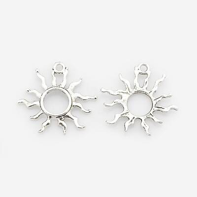 Tibetan Style Alloy Sun Pendants