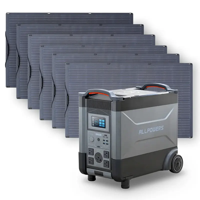 ALLPOWERS Solar Generator Kit 3600W (R4000 + SF200 200W Flexible Solar Panel)