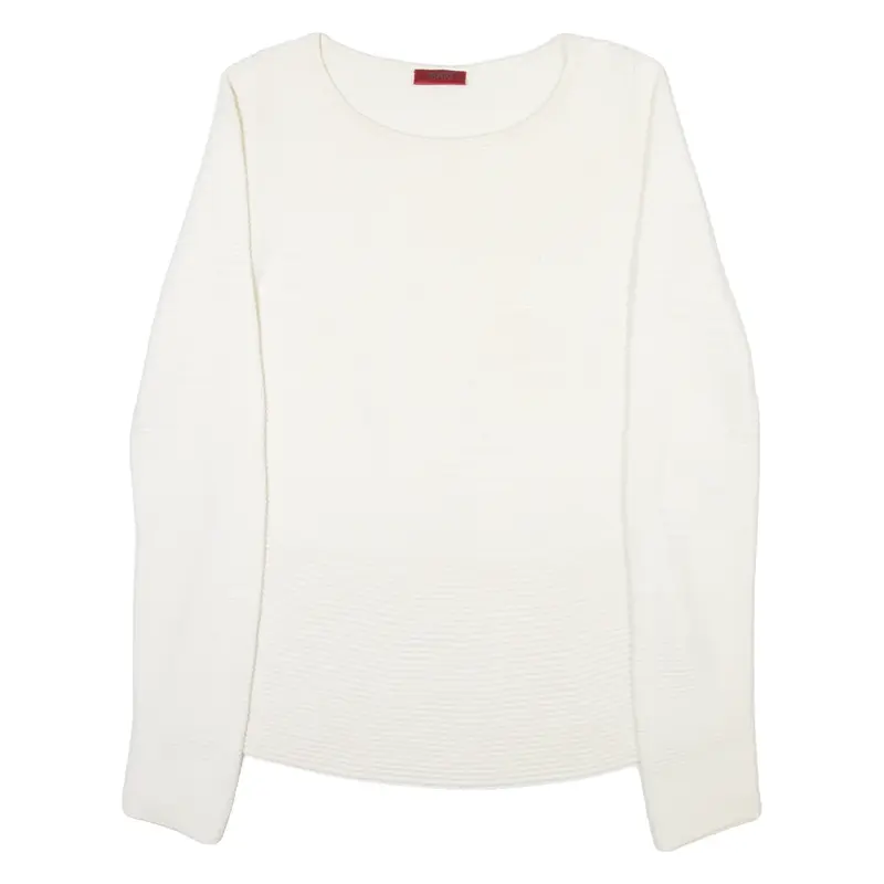 HUGO BOSS Womens Jumper Cream Open Knit XS