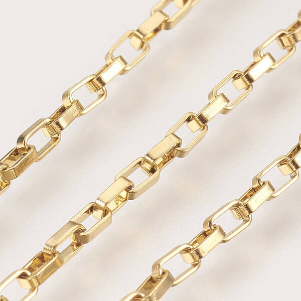 Ion Plating(IP) Handmade 304 Stainless Steel Box Chains