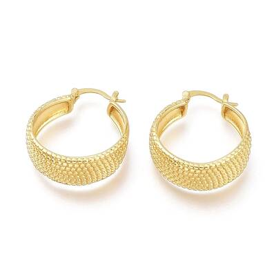 Brass Thick Hoop Earrings