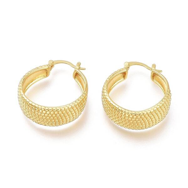 Brass Thick Hoop Earrings