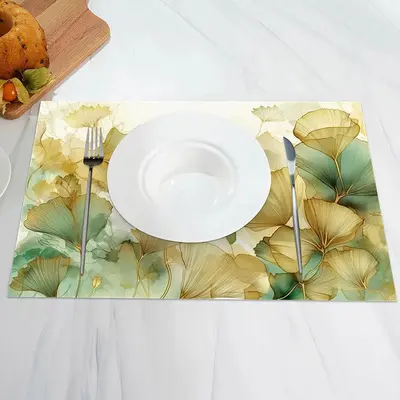 Autumn Ginkgo Biloba Set Of 4 Placemats For Dining - Aperturee