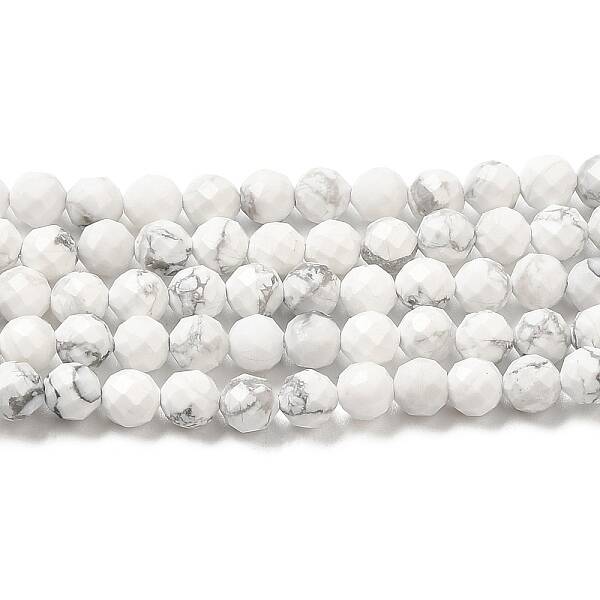 Natural Howlite Beads Strands