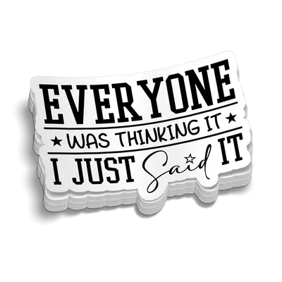 Thinking It Hard Hat Decal