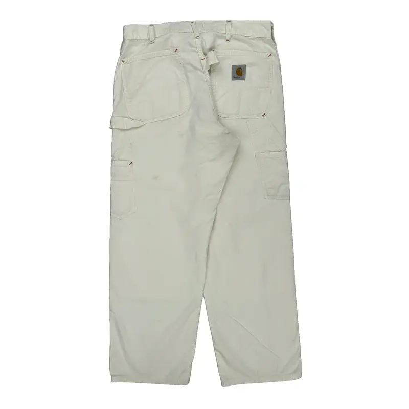 Carhartt Carpenter Trousers - 34? Waist White Cotton