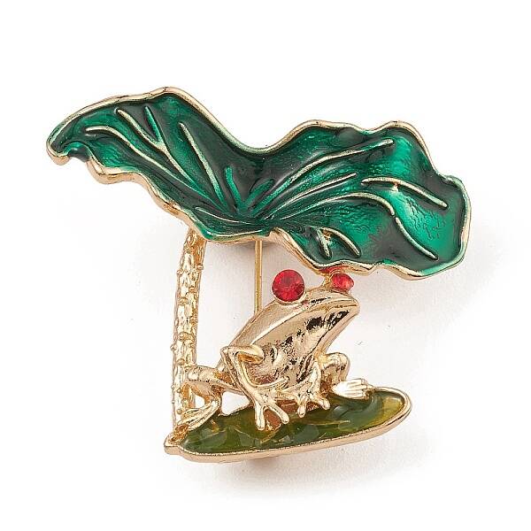 Frog & Lotus Leaf Enamel Pin