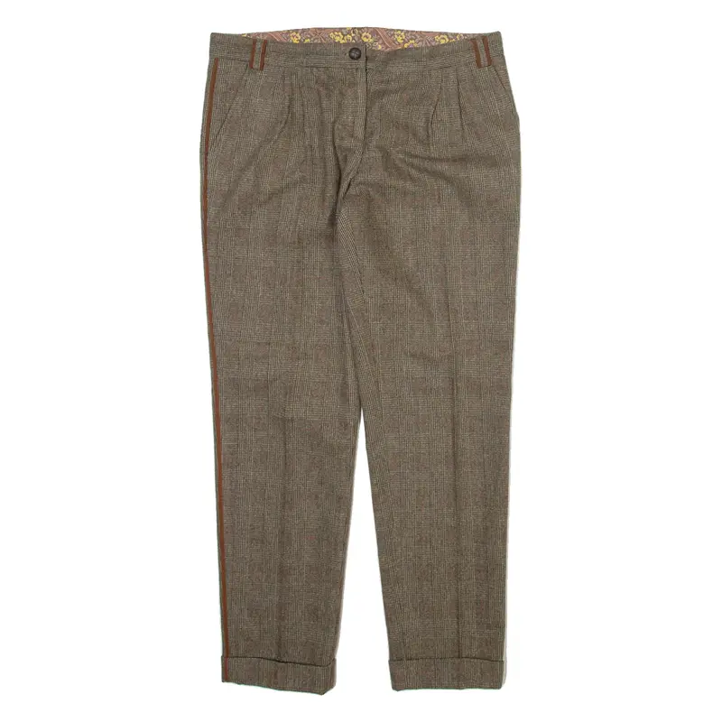 Womens Trousers Brown Regular Tapered W32 L28