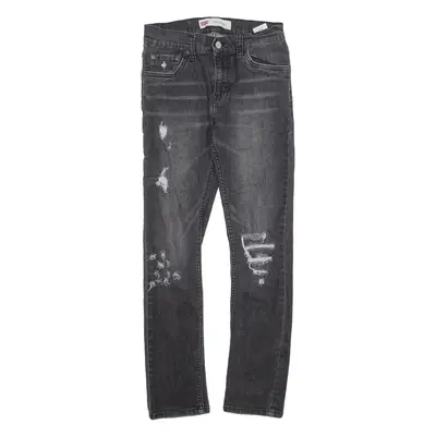 LEVI'S Womens Jeans Grey Regular Straight W27 L27