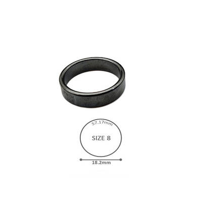 Synthetic Hematite Plain Band Rings