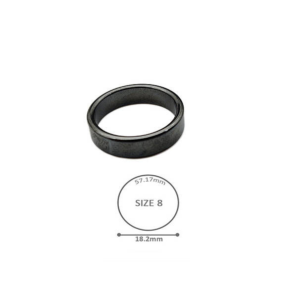 Synthetic Hematite Plain Band Rings